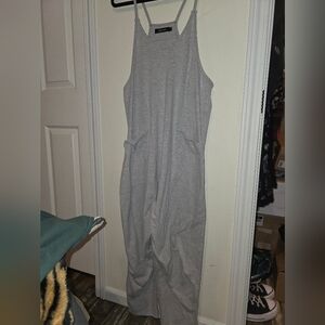 Gray Sleeveless Maxi Dress